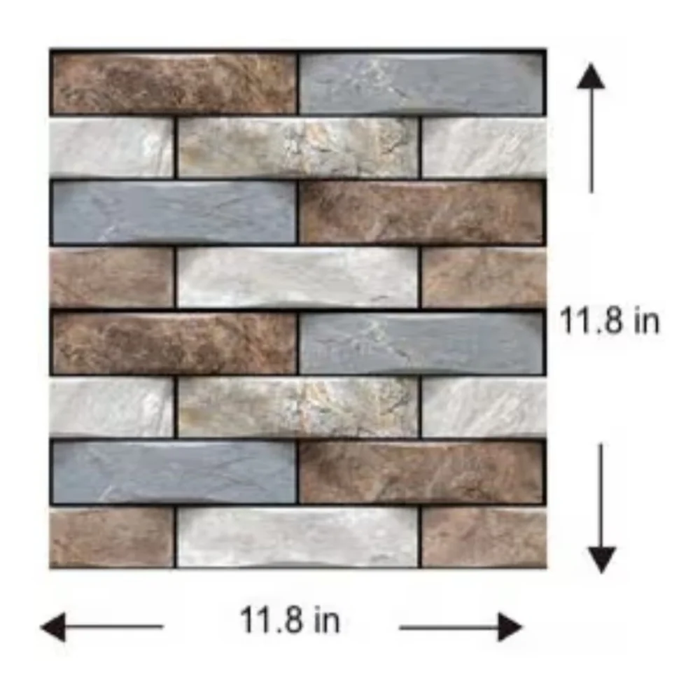 Wall Tiles: 3D Plastic Vinyl Decals